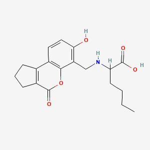 N-[(7-hydroxy-4-oxo-1,2,3,4-tetrahydrocyclopenta[c]chromen-6-yl)methyl]norleucine