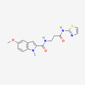 molecular formula C17H18N4O3S B14956414 5-methoxy-1-methyl-N-[3-oxo-3-(1,3-thiazol-2-ylamino)propyl]-1H-indole-2-carboxamide 