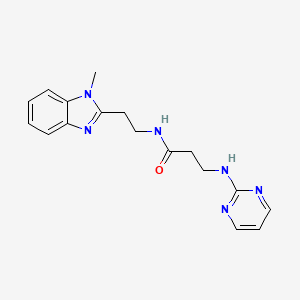 molecular formula C17H20N6O B14956427 N-[2-(1-methyl-1H-1,3-benzimidazol-2-yl)ethyl]-3-(2-pyrimidinylamino)propanamide 