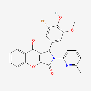 1-(3-Bromo-4-hydroxy-5-methoxyphenyl)-2-(6-methylpyridin-2-yl)-1,2-dihydrochromeno[2,3-c]pyrrole-3,9-dione