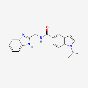 molecular formula C20H20N4O B14956457 N-(1H-1,3-benzimidazol-2-ylmethyl)-1-isopropyl-1H-indole-5-carboxamide 