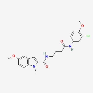 N~2~-[4-(3-chloro-4-methoxyanilino)-4-oxobutyl]-5-methoxy-1-methyl-1H-indole-2-carboxamide