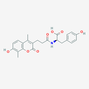 N-[3-(7-hydroxy-4,8-dimethyl-2-oxo-2H-chromen-3-yl)propanoyl]-D-tyrosine