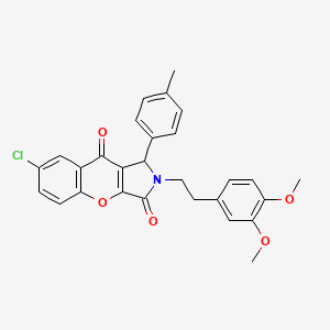 7-Chloro-2-[2-(3,4-dimethoxyphenyl)ethyl]-1-(4-methylphenyl)-1,2-dihydrochromeno[2,3-c]pyrrole-3,9-dione