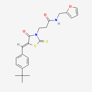 3-[(5Z)-5-(4-tert-butylbenzylidene)-4-oxo-2-thioxo-1,3-thiazolidin-3-yl]-N-(furan-2-ylmethyl)propanamide