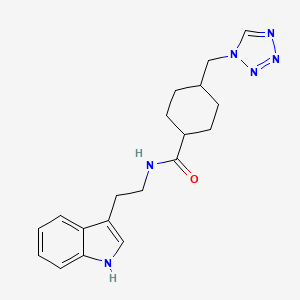 trans-N-[2-(1H-indol-3-yl)ethyl]-4-(1H-tetrazol-1-ylmethyl)cyclohexanecarboxamide