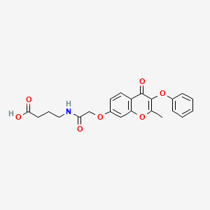 molecular formula C22H21NO7 B14956518 4-({[(2-methyl-4-oxo-3-phenoxy-4H-chromen-7-yl)oxy]acetyl}amino)butanoic acid 