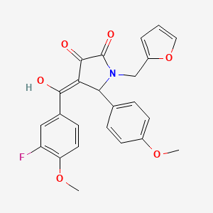 4-[(3-fluoro-4-methoxyphenyl)carbonyl]-1-(furan-2-ylmethyl)-3-hydroxy-5-(4-methoxyphenyl)-1,5-dihydro-2H-pyrrol-2-one