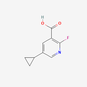 molecular formula C9H8FNO2 B1495653 5-Cyclopropyl-2-fluoropyridine-3-carboxylic acid 