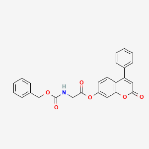 molecular formula C25H19NO6 B14956534 2-oxo-4-phenyl-2H-chromen-7-yl N-[(benzyloxy)carbonyl]glycinate 