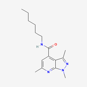 N-hexyl-1,3,6-trimethyl-1H-pyrazolo[3,4-b]pyridine-4-carboxamide