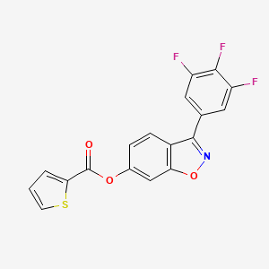 3-(3,4,5-Trifluorophenyl)-1,2-benzisoxazol-6-yl 2-thiophenecarboxylate