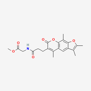 molecular formula C21H23NO6 B14956550 methyl 2-{[3-(2,3,5,9-tetramethyl-7-oxo-7H-furo[3,2-g]chromen-6-yl)propanoyl]amino}acetate 