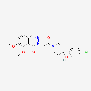 2-{2-[4-(4-chlorophenyl)-4-hydroxypiperidino]-2-oxoethyl}-7,8-dimethoxy-1(2H)-phthalazinone