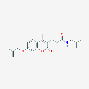 N~1~-isobutyl-3-{4-methyl-7-[(2-methylallyl)oxy]-2-oxo-2H-chromen-3-yl}propanamide