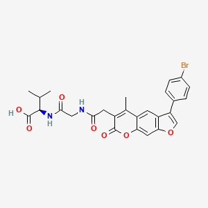 molecular formula C27H25BrN2O7 B14956580 N-{[3-(4-bromophenyl)-5-methyl-7-oxo-7H-furo[3,2-g]chromen-6-yl]acetyl}glycyl-D-valine 