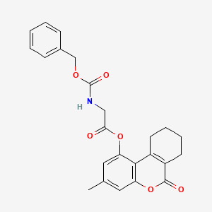 molecular formula C24H23NO6 B14956584 3-methyl-6-oxo-7,8,9,10-tetrahydro-6H-benzo[c]chromen-1-yl N-[(benzyloxy)carbonyl]glycinate 