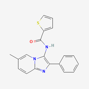 molecular formula C19H15N3OS B14956589 N-(6-methyl-2-phenylimidazo[1,2-a]pyridin-3-yl)thiophene-2-carboxamide 