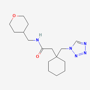 2-[1-(1H-1,2,3,4-tetraazol-1-ylmethyl)cyclohexyl]-N-(tetrahydro-2H-pyran-4-ylmethyl)acetamide