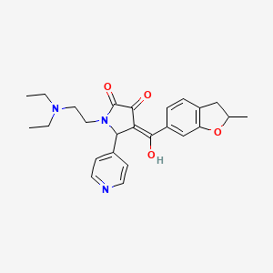 molecular formula C25H29N3O4 B14956600 1-[2-(diethylamino)ethyl]-3-hydroxy-4-[(2-methyl-2,3-dihydro-1-benzofuran-6-yl)carbonyl]-5-(pyridin-4-yl)-1,5-dihydro-2H-pyrrol-2-one 