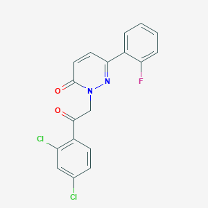 molecular formula C18H11Cl2FN2O2 B14956601 2-[2-(2,4-dichlorophenyl)-2-oxoethyl]-6-(2-fluorophenyl)-3(2H)-pyridazinone 