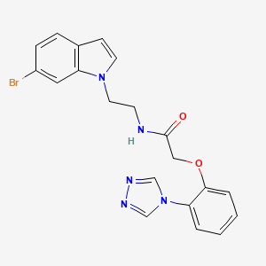 molecular formula C20H18BrN5O2 B14956611 N-[2-(6-bromo-1H-indol-1-yl)ethyl]-2-[2-(4H-1,2,4-triazol-4-yl)phenoxy]acetamide 