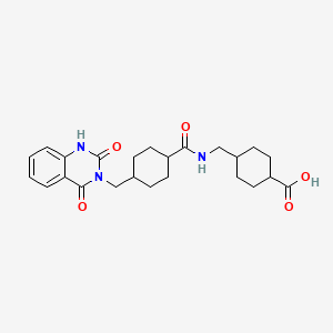 molecular formula C24H31N3O5 B14956615 4-{[({4-[(2-hydroxy-4-oxoquinazolin-3(4H)-yl)methyl]cyclohexyl}carbonyl)amino]methyl}cyclohexanecarboxylic acid 