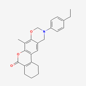 10-(4-ethylphenyl)-7-methyl-1,2,3,4,10,11-hexahydro-5H,9H-benzo[3,4]chromeno[6,7-e][1,3]oxazin-5-one