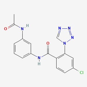 N-[3-(acetylamino)phenyl]-4-chloro-2-(1H-tetrazol-1-yl)benzamide