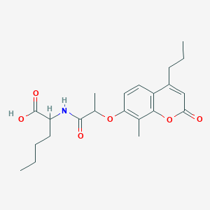 N-{2-[(8-methyl-2-oxo-4-propyl-2H-chromen-7-yl)oxy]propanoyl}norleucine