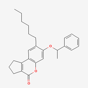 8-hexyl-7-(1-phenylethoxy)-2,3-dihydrocyclopenta[c]chromen-4(1H)-one