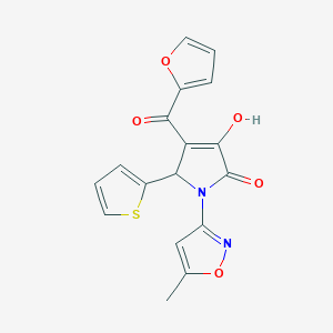 4-(2-furylcarbonyl)-3-hydroxy-1-(5-methyl-3-isoxazolyl)-5-(2-thienyl)-1,5-dihydro-2H-pyrrol-2-one