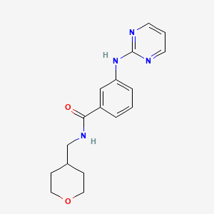 molecular formula C17H20N4O2 B14956685 3-(2-pyrimidinylamino)-N-(tetrahydro-2H-pyran-4-ylmethyl)benzamide 