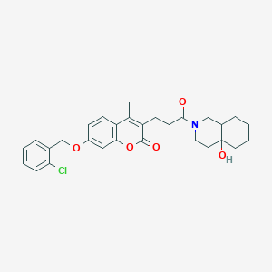 7-[(2-chlorobenzyl)oxy]-3-[3-(4a-hydroxyoctahydroisoquinolin-2(1H)-yl)-3-oxopropyl]-4-methyl-2H-chromen-2-one