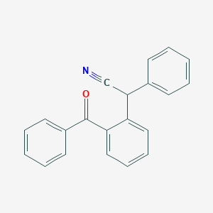 molecular formula C21H15NO B149567 2-(2-Benzoylphenyl)-2-phenylacetonitrile CAS No. 127667-32-7