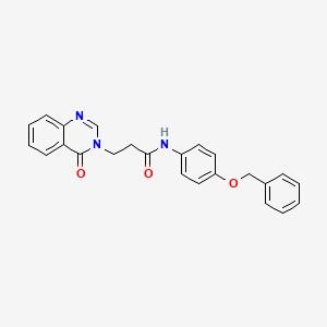 molecular formula C24H21N3O3 B14956709 N-[4-(benzyloxy)phenyl]-3-(4-oxoquinazolin-3(4H)-yl)propanamide 