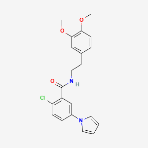 2-chloro-N-[2-(3,4-dimethoxyphenyl)ethyl]-5-(1H-pyrrol-1-yl)benzamide