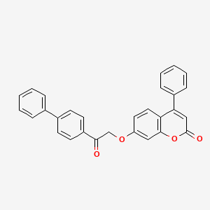 molecular formula C29H20O4 B14956749 7-[2-(biphenyl-4-yl)-2-oxoethoxy]-4-phenyl-2H-chromen-2-one 