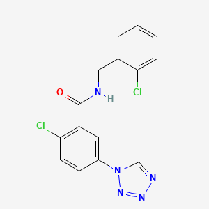 molecular formula C15H11Cl2N5O B14956752 2-chloro-N-(2-chlorobenzyl)-5-(1H-tetrazol-1-yl)benzamide 