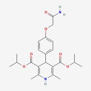 Dipropan-2-yl 4-[4-(2-amino-2-oxoethoxy)phenyl]-2,6-dimethyl-1,4-dihydropyridine-3,5-dicarboxylate