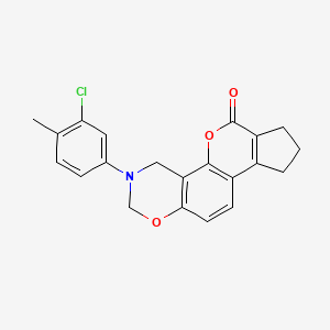 3-(3-chloro-4-methylphenyl)-3,4,8,9-tetrahydro-2H-cyclopenta[3,4]chromeno[8,7-e][1,3]oxazin-6(7H)-one