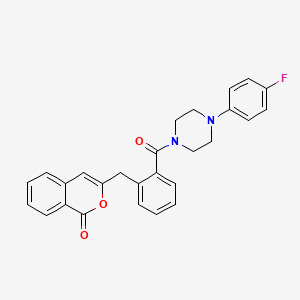 3-(2-{[4-(4-fluorophenyl)piperazino]carbonyl}benzyl)-1H-isochromen-1-one