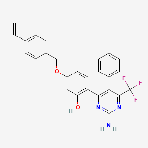 2-[2-Amino-5-phenyl-6-(trifluoromethyl)-4-pyrimidinyl]-5-[(4-vinylbenzyl)oxy]phenol