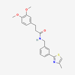 3-(3,4-dimethoxyphenyl)-N-[3-(4-methyl-1,3-thiazol-2-yl)benzyl]propanamide