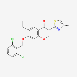 7-[(2,6-dichlorophenyl)methoxy]-6-ethyl-3-(4-methyl-1,3-thiazol-2-yl)-4H-chromen-4-one