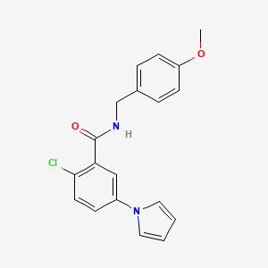 2-chloro-N-(4-methoxybenzyl)-5-(1H-pyrrol-1-yl)benzamide