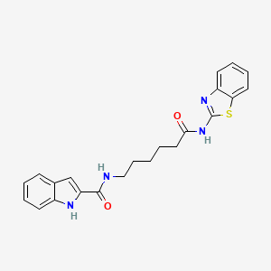 N~2~-[6-(1,3-benzothiazol-2-ylamino)-6-oxohexyl]-1H-indole-2-carboxamide