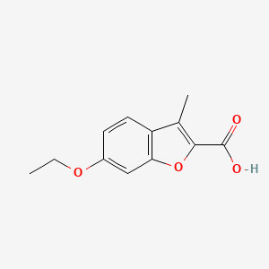 molecular formula C12H12O4 B14956853 6-Ethoxy-3-methyl-1-benzofuran-2-carboxylic acid 