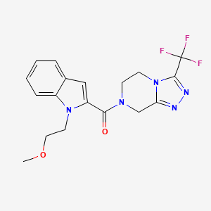 [1-(2-methoxyethyl)-1H-indol-2-yl][3-(trifluoromethyl)-5,6-dihydro[1,2,4]triazolo[4,3-a]pyrazin-7(8H)-yl]methanone