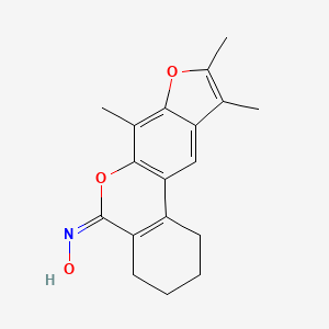 (5E)-N-hydroxy-7,9,10-trimethyl-1,2,3,4-tetrahydro-5H-benzo[c]furo[3,2-g]chromen-5-imine